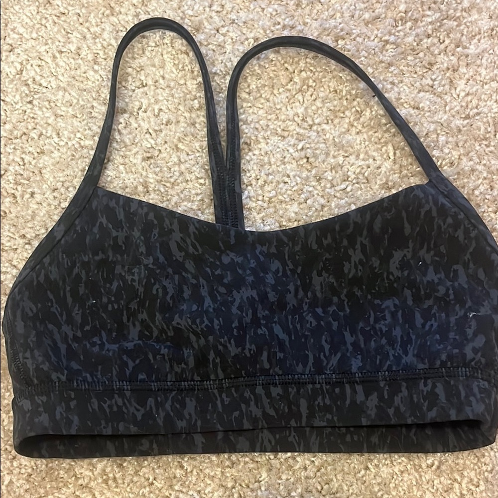 lululemon athletica Black Patterned Sports Bra